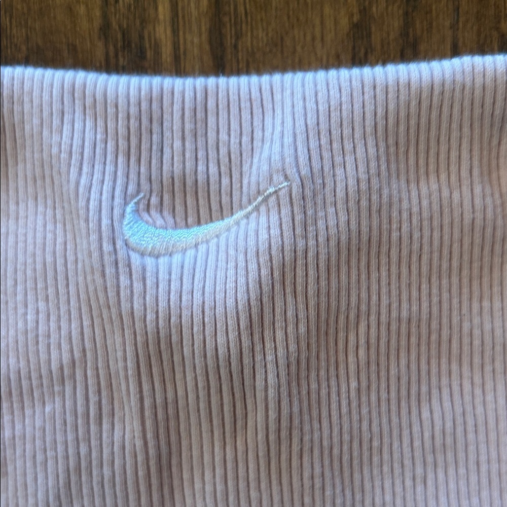 Nike Light Pink Ribbed Crop Top - Picture 3 of 5